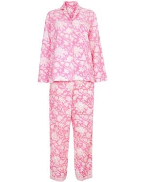 NoLoGo-chic Hand Printed Pj's - Pink