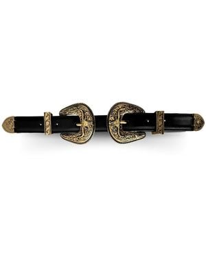 Indigolush Mini Western Double Buckle Belt - Black