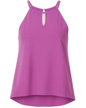 Conquista Sleeveless Top With Keyhole Detail - Purple