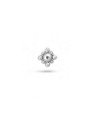 Zohreh Beaded Flower Flat Back 14K - White