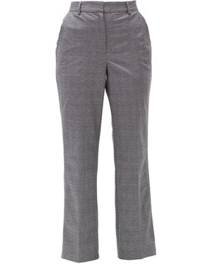 Maison Bogomil Straight Plaid Trousers - Grey