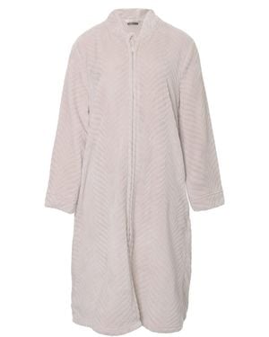 Pretty You London Neutrals Cosy Chevron Housecoat - Multicolour