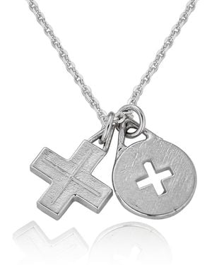 Cartography Who's Your Plus One? Plus Sign Pendants - Metallic