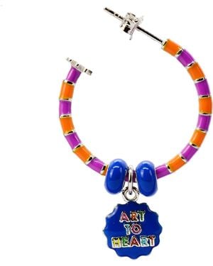 Pinnole Art To Heart Earring Mix - Blue
