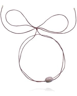 Saule Label Lily Tie Necklace - Metallic