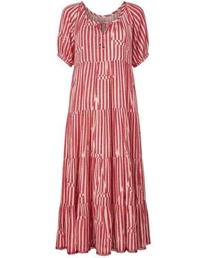 Adrift Clothing Layla Cotton Silk Tiered Dress