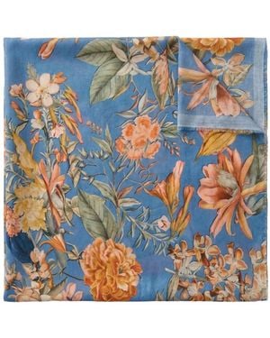 Adrift Clothing Opulent Blooms Scarf - Blue