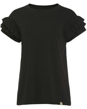 LOVETRUST Ella Ruffle Sleeve Tee - Black