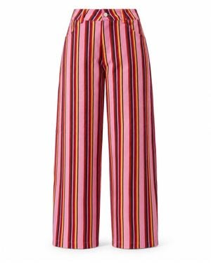 Mind Traveler Clarissa Balloon Jeans With, & Stripes - Red