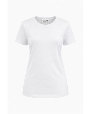 Loom Archives Day Core 100% Cotton Slim Fit Tee - White