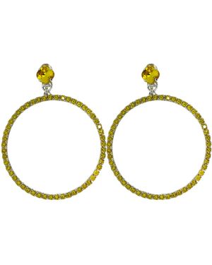 Vickisarge The Large Hoop Earrings - Brown