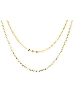 Bermuda Watch Company Annie Apple Reina Sterling Silver, Gold Vermeil Double Chain Necklace - Metallic