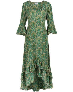 At Last Victoria Midi Dress - Green