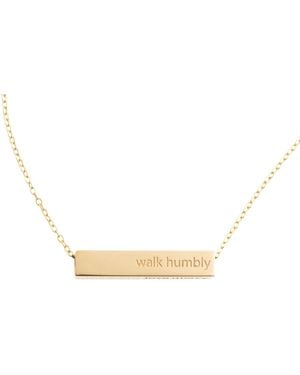 Starfish Project Walk Humbly Bar Necklace - Metallic