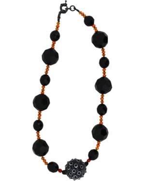Vickisarge Pumpkin Parade Necklace - Black