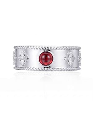 Azura Jewelry New York Howl's Moving Castle Mozambique Garnet Ring Vermeil - White