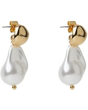 Argento Vivo Ella Pearl Earring - Metallic