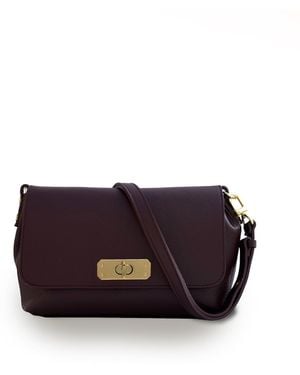 Apatchy London The Maisie Maxi Port Leather Bag - Purple