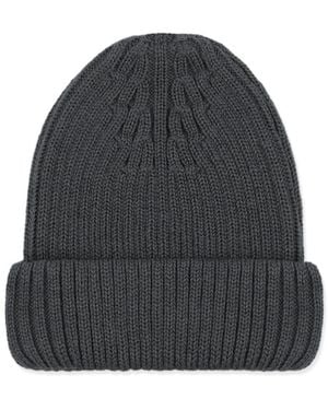 Paul James Knitwear Heavyweight Ribbed Extra Fine Merino Beanie - Grey