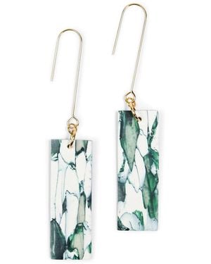 By Chavelli Giulia Dangly Earrings - White