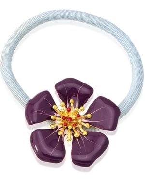 Milou Jewelry Primrose Flower-Embellished Ponytail Holder - Multicolour