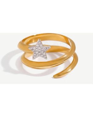 Elk & Bloom Chunky Wrap 14K Star Ring - Metallic