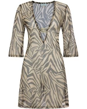 Leyla Maya Ltd Neutrals Maya Beach Dress - Gray