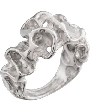 LINYA JEWELLERY Alveo Amorphous Textured Ring - Metallic