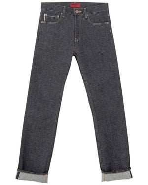Din & Deen Regular Fit Raw Selvedge Denim Jeans Katana Collection - Grey