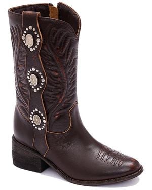 Clara Barcelo Serendipity Leather Boots - Brown