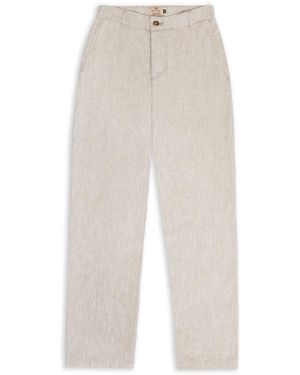 Burrows and Hare Neutrals Linen Trouser - White