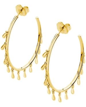 Lucy Quartermaine Multi Drop Hoops - Metallic