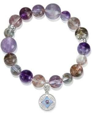 Aurozia Five Elements Super Seven Crystal Beadeds Bracelet Metal - Multicolour