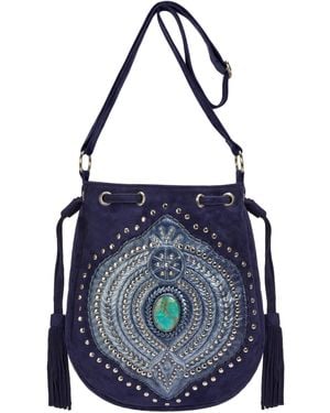 Jodi Lee Marrakesh Pouch Bag Metallic - Blue