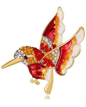 Chanel Joan Elkayam Bird Brooch - Red