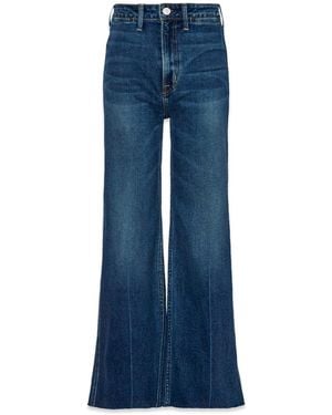 NOEND Queen High Rise Crop Wide Leg - Blue