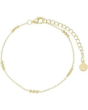 Nazzar Mini Trio Bead Station Chain Bracelet - Metallic
