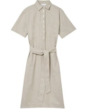Dāl the Label Neutrals Linen Shirt Dress Natural