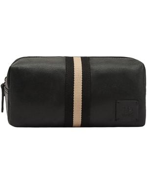 Lloyd Baker Leo Leather Washbag - Black