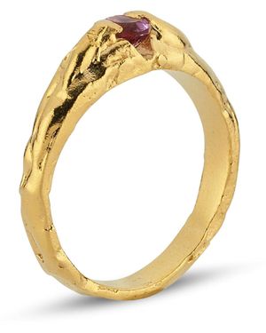 ASSUWA Amphitrite Ring With Amethyst - Metallic