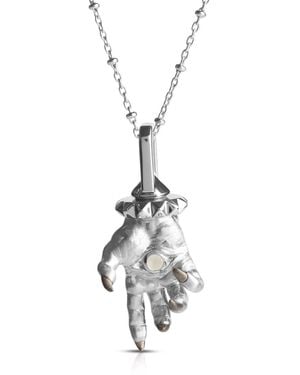 Kasun Hand Of The Protector Pendant - Metallic
