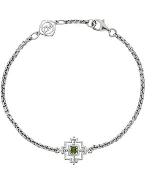 Zoe & Morgan Centred Bracelet Chrome Diopside - Metallic