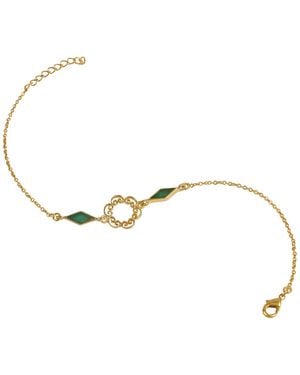 Lila Rasa Onyx Filgree Bracelet - Metallic