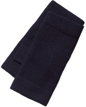 Cove Cashmere Chunky Wrist Warmers - Blue