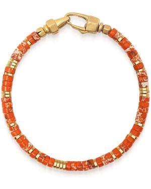 Nialaya Jasper Heishi Bracelet - Red