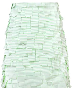 Madebyza Mint Striped Mini Skirt - Green