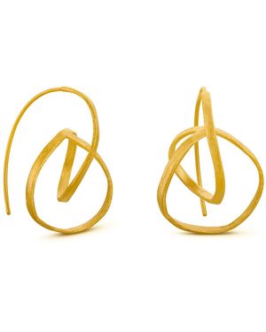 Joidart Medium Golden Earrings Embolic - Metallic