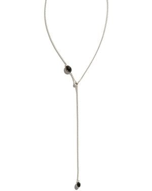 Stone Fruit Baby Bolo Necklace - Metallic