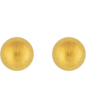 Esterah Matte Sphere Studs - Yellow
