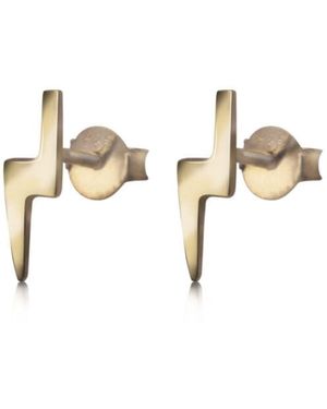 The Jewellery Store London Lightning Bolt Studs - Metallic